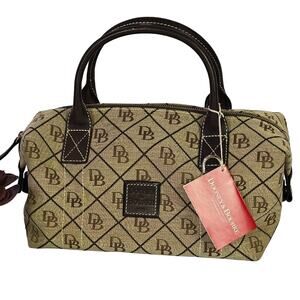 Dooney & Bourke Logo Duffle Satchel Purse NWT